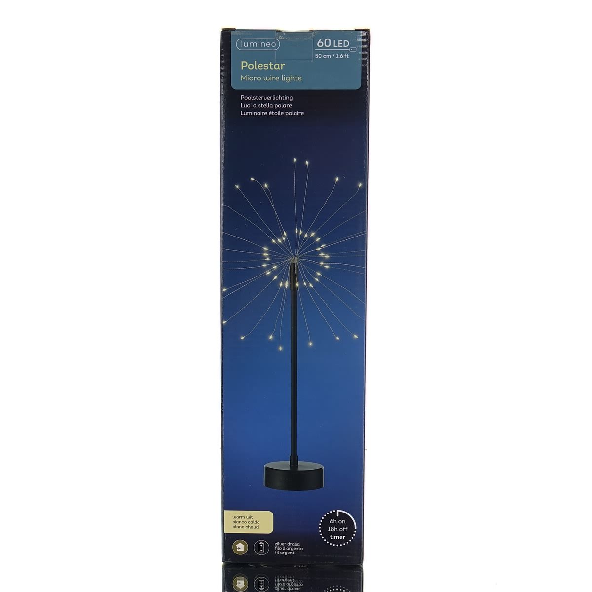 Lumineo Micro-led Polarstern Silberfarben Ø 30 Cm 60 Lichter - Warmweiß