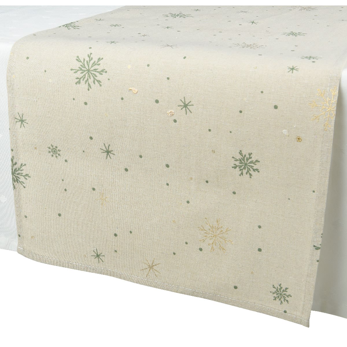 Tischläufer Beige/natur Breite 40 Cm, Länge 140 Cm - Polyester & Baumwolle