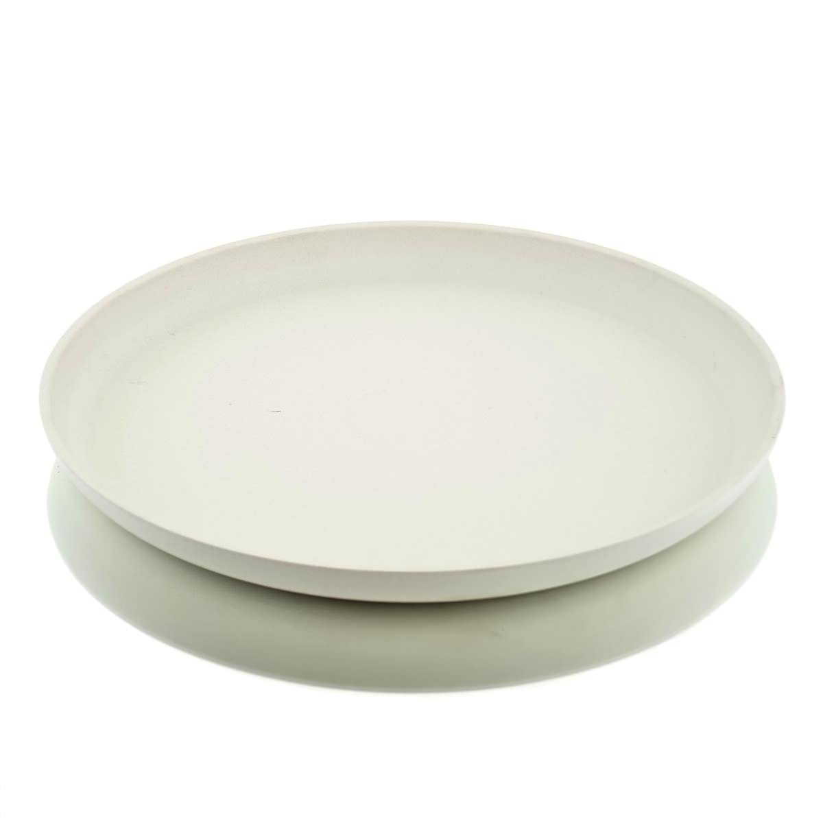 Kaemingk Rundes Tablett Ivory Rohweiß Ø 42 Cm Aus Bambusfasern