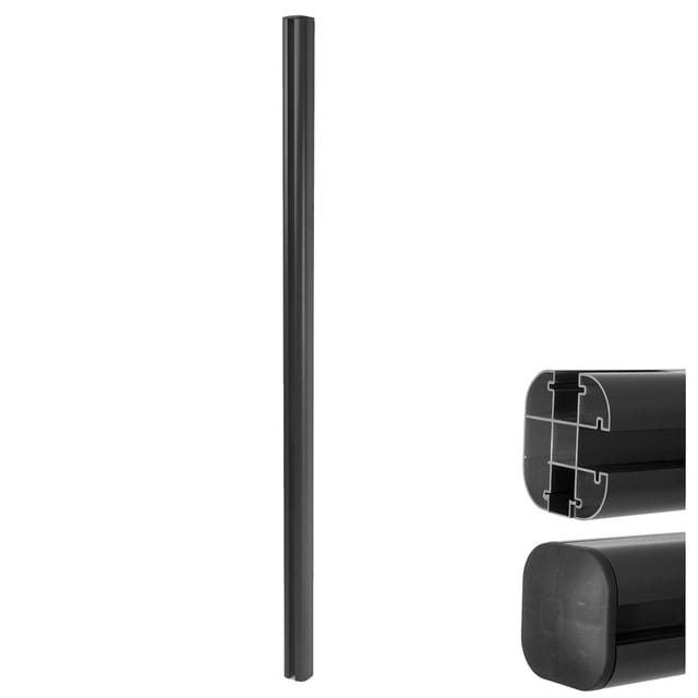 MCW Alu-Pfosten Savoie-WPC-Zaun Pfeiler Pfahl Stecksystem 1,86m - Anthrazit