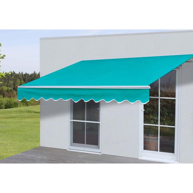 MCW Alu-Markise H792 5x3m Polyester Türkis