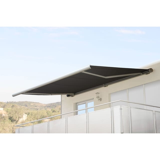 MCW Elektrische Kassettenmarkise H124 5x3m Polyester Anthrazit