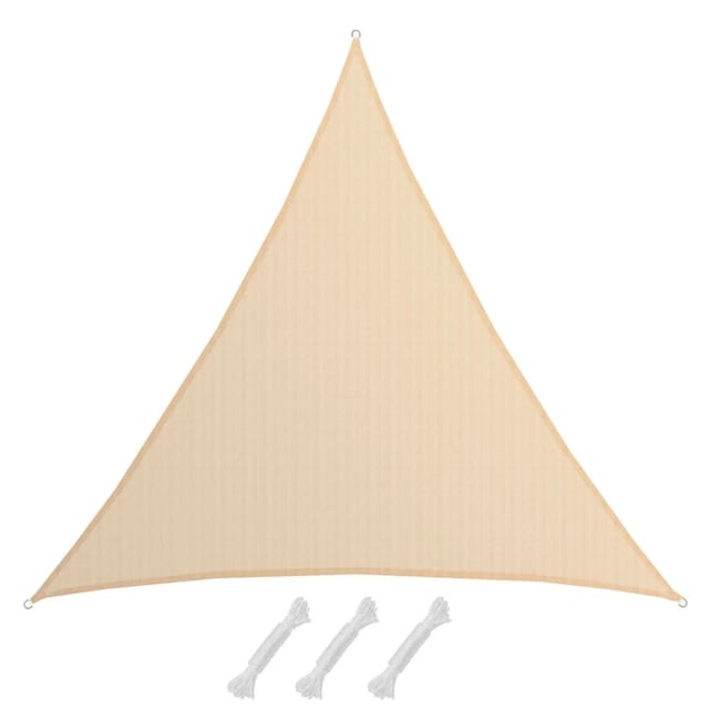 AMANKA HDPE Sonnensegel Wasserdurchlässig - 8 x 8 x 8 m Dreieckig Beige