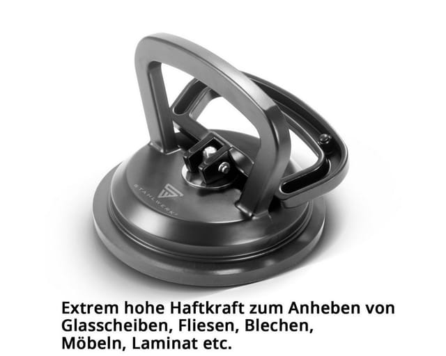STAHLWERK Saugheber 2er Set mit 2 x 50 kg Tragkraft und 12,5 cm, 5 Zoll Durchmesser