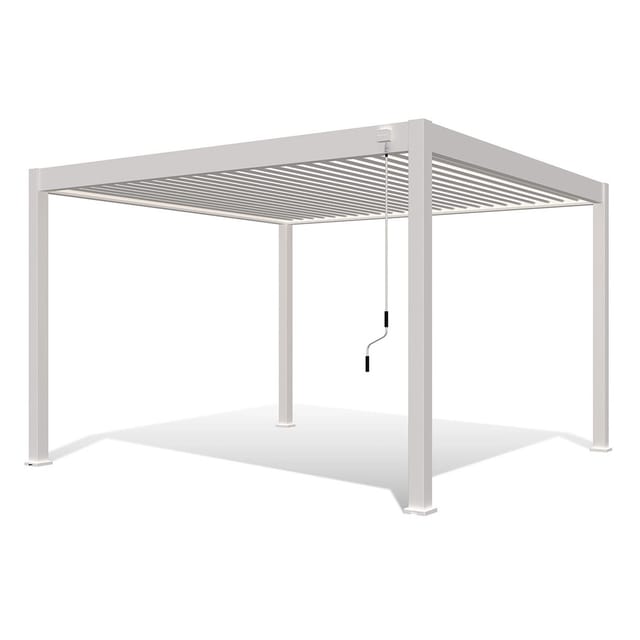 Weide Deluxe Aluminium Pavillon 3,6 x 4 M Weiß Pergola Freistehend