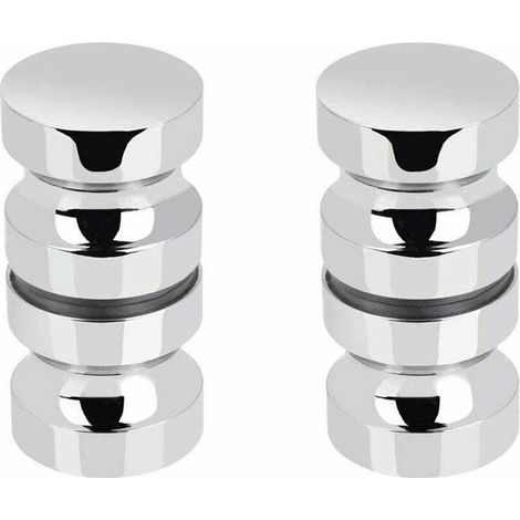 Duschtür-set Aus Edelstahl Mit Zwei Griffen Und Aluminiumgriff