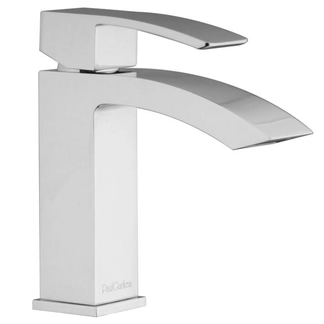PaulGurkes Design Armatur Waschtischbatterie Waschtischarmatur Eckig Wasserfall