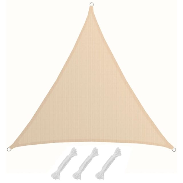 AMANKA HDPE Sonnensegel - 5 x 5 x 5m Dreieck Beige