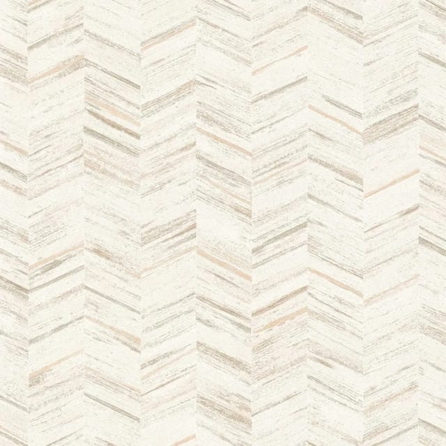 Bricoflor Vliestapete im Fischgrät Design Ethno Tapete mit Fischgrätmuster Weiß Creme Chevron Wandtapete Ideal für Schlafzimmer und Flur