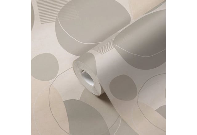 A.S. Création Tapete Punkte Grau Weiß und Silber 53 cm x 10,05 m AS-385954