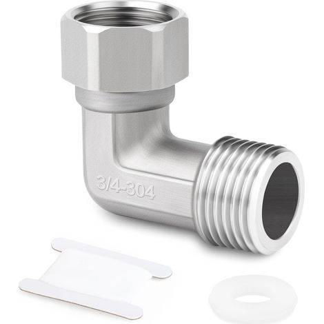 1 Stück 90°-winkelstück Aus Edelstahl 304, 2 Enden, Flexibler Und Beweglicher Verbinder, 3/4"-innengewinde Für Brause, Duscharm, Eckarmatur