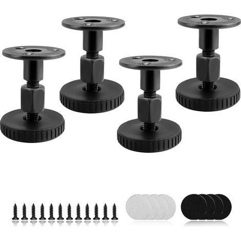 Möbelfüße 27–64 Mm, 4 Stück Verstellbare Möbelfüße, Höhenverstellbare Tischbeine, Zwei Montagearten, Mit Kratzschutzpads Und Montagezubehör, Für Möbel