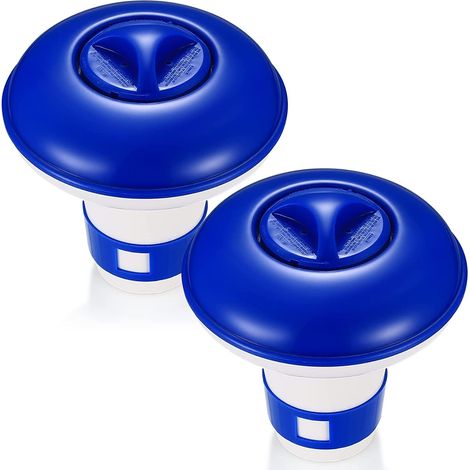 2 Stück Schwimmende Chlordosierer (5 Zoll), Schwimmender Chlordiffusor, Schwimmender Chlordosierer Für Chlortabletten, Schwimmender Tablettenspender Für Pools