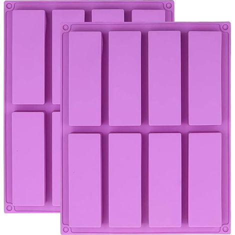 2 Große Rechteckige Müsliriegelformen, 8-fach Antihaftbeschichtete Silikon-backform Für Energieriegel, Schokoladen-müsliriegel, Muffins, Kuchen