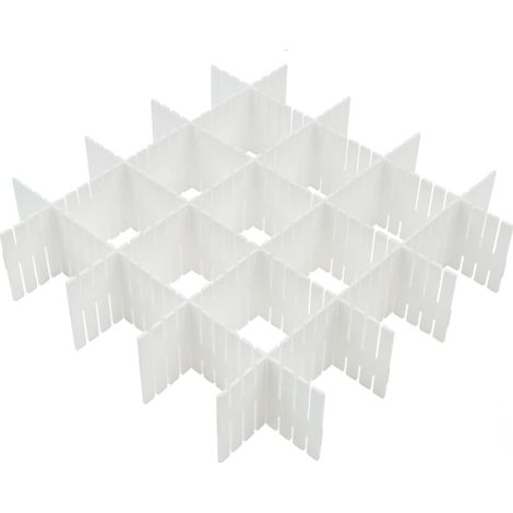 Set Mit 16 Schubladeneinteilern (32 × 7 Cm) – Modulares, Zuschneidbares Und Verstellbares Organizer-system – Aufbewahrung Für Unterwäsche, Kosmetikartikel Und Bürobedarf