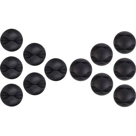 12er-pack Robuste Kabelclips, Kabelorganisatoren Und Kabelbinder, Selbstklebend, Für Optimales Kabelmanagement