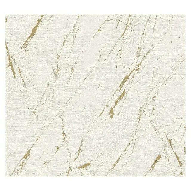 Bricoflor Vliestapete in Marmoroptik Weiß Gold Ideal für Schlafzimmer und Küche Moderne Tapete mit Struktur mit Metallic Effekt