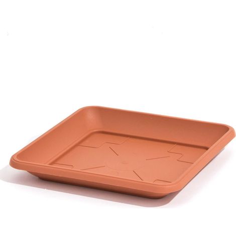 Bodenplatte Für Terra Pflanzgefäß, Maße (mm) 410x410x55, Farbe Terrakotta