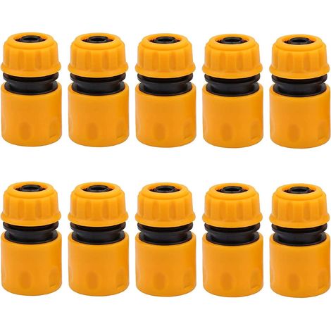 Packung Mit 10 Kunststoff-schlauchverschraubungen (1/2 Zoll) – Schnellkupplung Für Druckluft – Gartenschlauchadapter Für Gartengeräte