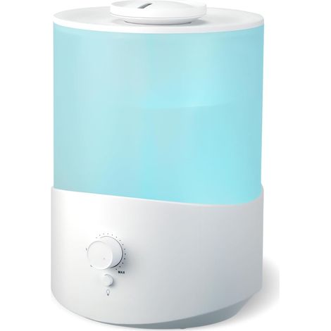 2,5-liter-luftbefeuchter Mit Top-fill-system Für Schlafzimmer, 28-stunden-diffusor Für Ätherische Öle, Automatische Abschaltung, Leiser Betrieb (23 Db), 7 Farblichter, 360°-düse, Für Schlafzimmer, Bab