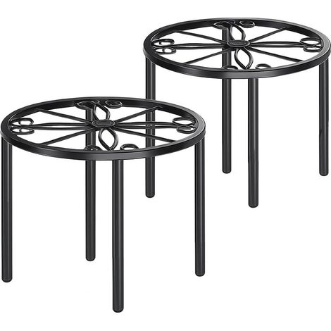 Set Mit 2 Metall-pflanzenständern (20 Cm / 7,8 Zoll) – Blumenständer – Pflanzenregal – Blumentopfhalter Für Wohnzimmer, Schlafzimmer, Balkon Und Garten