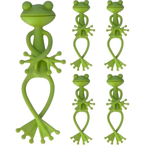 5-teiliger Frosch-pflanzenständer, Mehrzweck-frosch-pflanzenständer, Frosch-pflanzenständer Für Gartenpflanzen, Tierfiguren, Topfpflanzen Usw. (grün)
