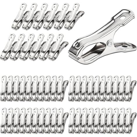 Packung Mit 25 Gewächshausclips, 5,6 Cm Große Gartenclips Aus Edelstahl, Robuste Reihenabdeckungsclips Mit Großer Öffnung Zum Befestigen Von Netzen Und Schutzfolien.