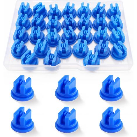 30 Stück 110°-kunststoff-sprühdüsen, Flachstrahl-sprühdüsen, Für Die Unkrautbekämpfung, Blau