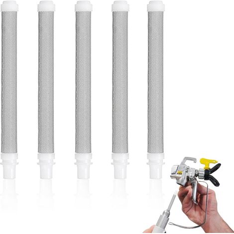 Airless-farbspritzpistolenfilter, 5 Stück, 60 Mesh Edelstahl-filterelemente Für Airless-spritzpistolen, Korrosionsbeständig, Drucktyp – 100 Mm