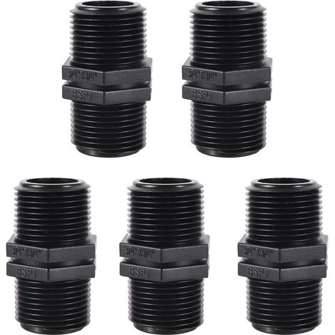 5 Stück Bsp-schlauchverschraubungen 3/4" X 3/4" Außengewinde Für Gartenbewässerungssysteme