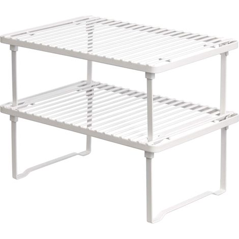 Basics Metall-stapelbare Küchenregale, Weiß