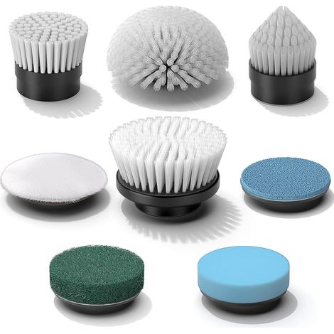 8-in-1 Multifunktions-reinigungsbürsten-set Mit Runden, Flachen Und Abgewinkelten Bürsten Sowie Schwämmen Für Bad, Küche, Auto Und Verschiedene Oberflächen