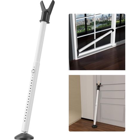 Türsicherungsstange, Robuster, Einbruchhemmender Türstopper, Verstellbar, Für Schiebetüren, Sicherheitsstange Für Terrassen, Fenster, Haustüren, Wohnungen, Häuser, Hotelzimmer