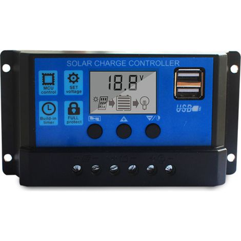 20a 12v/24v Solarladeregler, Automatische Erkennung, Led-anzeige, Pwm-batterie