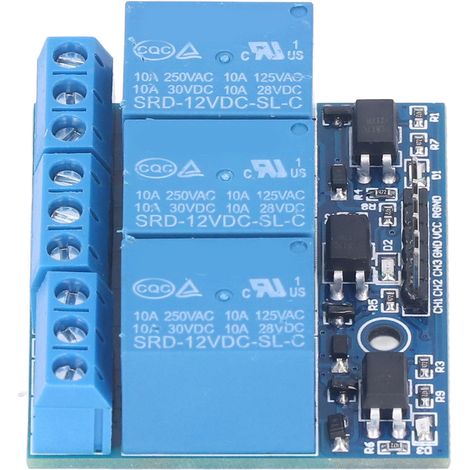3-kanal-relaismodul, Hochspannungsplatine Mit Isoliertem Optokoppler, 12 V 3,3 V–12 V Low-pegel-trigger