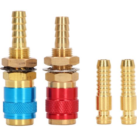 Wassergekühlter Gasadapter, Tragbarer Schnellverbinder Aus Messing Mit Stecker Für Pta Db Mig/tig-schweißbrenner M8 (8 Mm)