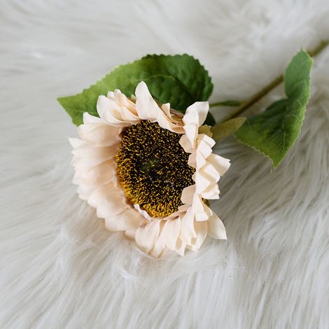 Künstliche Sonnenblume Im Landhausstil, Kunstseide Für Die Heimdekoration, Champagner