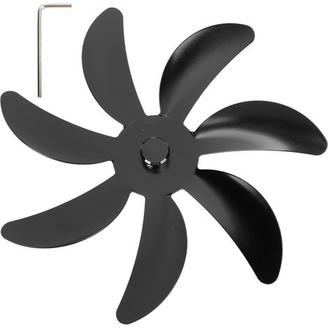 Ofenlüfter, Flügel Aus Aluminiumlegierung, 7 Flügel, Einfache Montage, Universeller Kaminersatz Für Schwarze Kamine