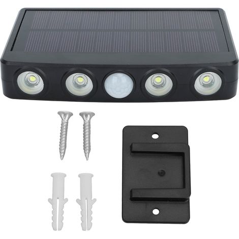 Solarbetriebene Zaunleuchten, 3 Beleuchtungsmodi, Bewegungsmelder, Schutzart Ip44, Wasserdicht, Mit Weißem Licht Betrieben Für Den Garten
