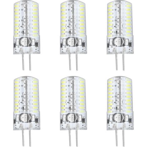 G4 Led-lampen, Zweistiftsockel, 5 W, Maiskolbenform, Gartenbeleuchtung, Für Zuhause, Reinweiß, 6000–6500 K, 6 Stück