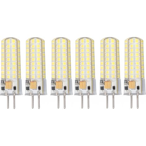 Gy6.35 7w Ac/dc 12v 700lm 72 Led-lampe, 360-grad-maiskolbenlampe Für Pendelleuchten, Weiße Deckenleuchte (6000k-6500k), 6 Stück