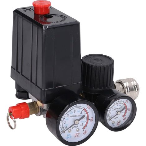 Regelventil Für Luftkompressor, Spannungsregelung 90–120 Psi, Normalerweise Geschlossen, 220 V/380 V Druckschalter, 4 Öffnungen Für Austausch