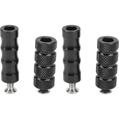 Motorrad-bremsfußrasten, 2 Paar, Cnc-beschichtet, Passgenau Für M6 6mm Befestigungsschrauben, Schwarz