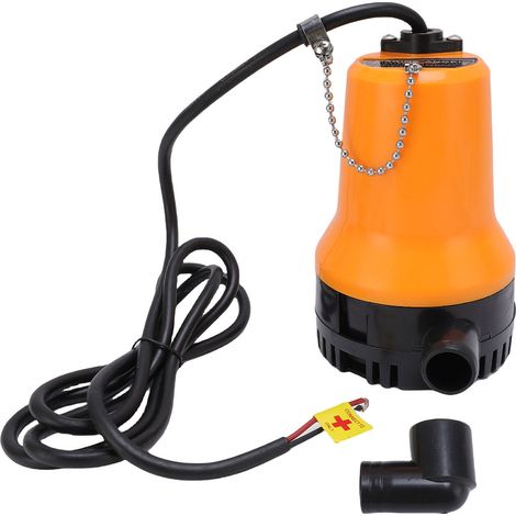 45-w-gleichstrom-tauchpumpe (1110 Gph), Tragbare Wasserpumpe Für Schwimmbecken, Kellerentwässerung, Boote, Orange
