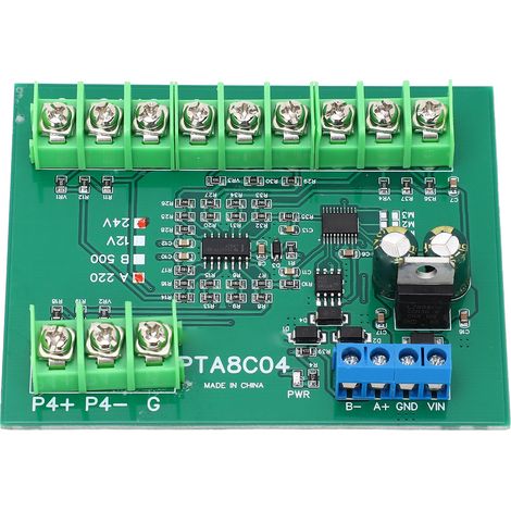 Pt100 Rtd 4-kanal Rs485 Temperatursensorplatine, Temperaturerfassungsmodul, A220 Widerstandskollektor -40-220℃ Dc24v