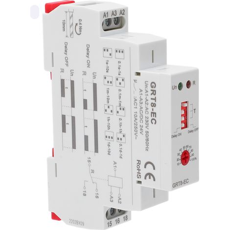 Multifunktionaler Zweifunktions-zeitverzögerungsrelais-schalter Mit Led-anzeige, Ac230v Oder Ac/dc24v