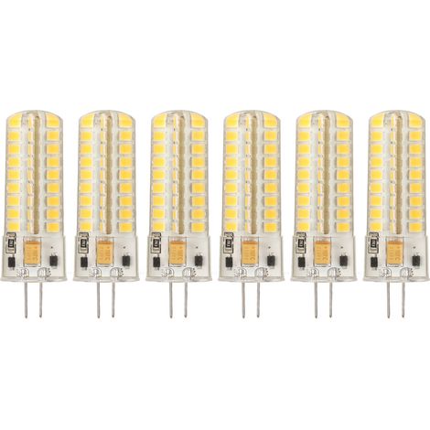 G4 700lm 7w 72led Led-lampe, 360°-beleuchtung, Silikon, Für Decken-/wandleuchten, Ac/dc 12v, Warmweiß, 6 Stück