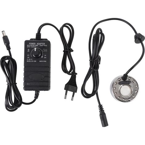 350 Ml/h Nebelsystem Mit 12 Farbwechselnden Leds, Nebelregler, 24-v-zerstäuber Für Springbrunnen Und Teiche, Eu-stecker