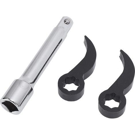 Hebelschlüsseladapter, 3-teiliges Set, 65mn-stahl, 2 Doppelvierkant-brechstangenköpfe Und 1/2"-verlängerungsstange
