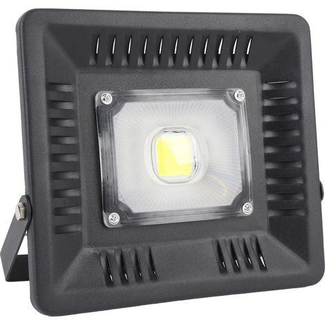 50-w-led-flutlicht, Schutzart Ip65, Regensicher, Kabelgebunden, 5000 Lm, Superhell, Mit Verstellbarer Metallhalterung, Für Den Außenbereich, Weiß